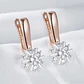 Aros Colgantes Flor de Circones Dorado Rosa - Miniatura 6