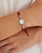 Pulsera Plata 925 Hilo Rojo Trenzado Bolitas San Benito - Miniatura 4