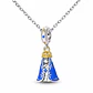 Charm Plata 925 Virgen Manto Azul y Corona Dorada - Miniatura 2