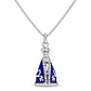Charm Plata 925 Virgen N.S de Aparecida Manto Azul - Miniatura 3