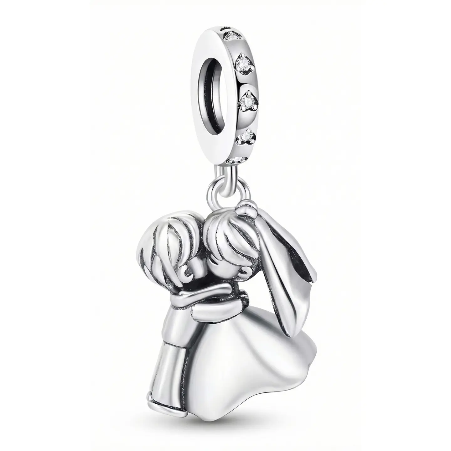 Charm Dije Colgante Plata 925 Pareja Novios Casados 1