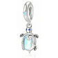 Charm Dije Plata 925 Tortuga Marina Tornasol - Miniatura 1