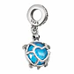 Charm Dije Colgante Plata 925 Tortuga Azul Corazón - Miniatura 5