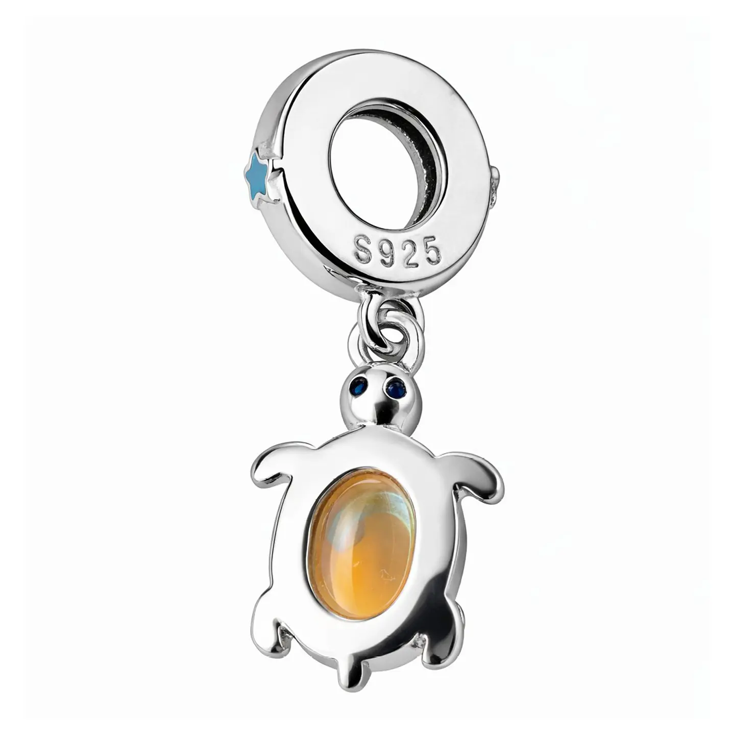 Charm Dije Plata 925 Tortuga Marina Tornasol 2