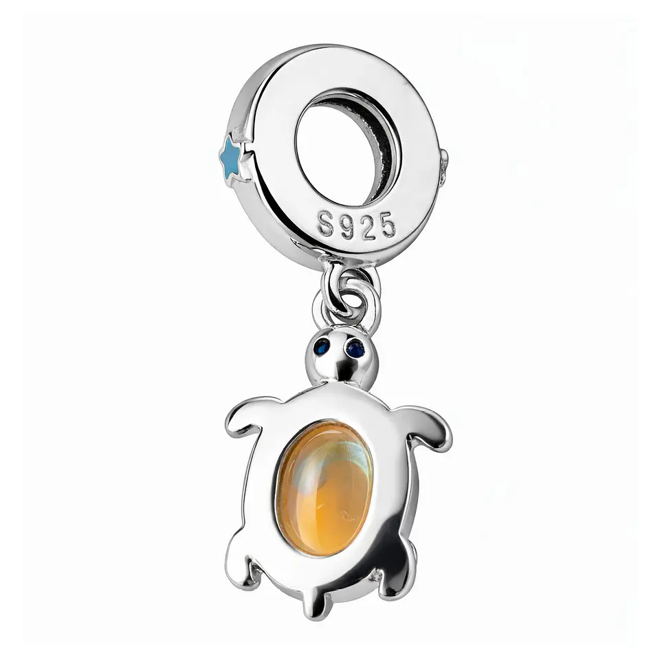Charm Dije Plata 925 Tortuga Marina Tornasol 2