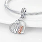 Charm Dije Colgante Plata 925 Corazón Mama e Hija - Miniatura 4