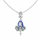 Charm Dije Plata 925 Virgen María Flor de Loto - Miniatura 2