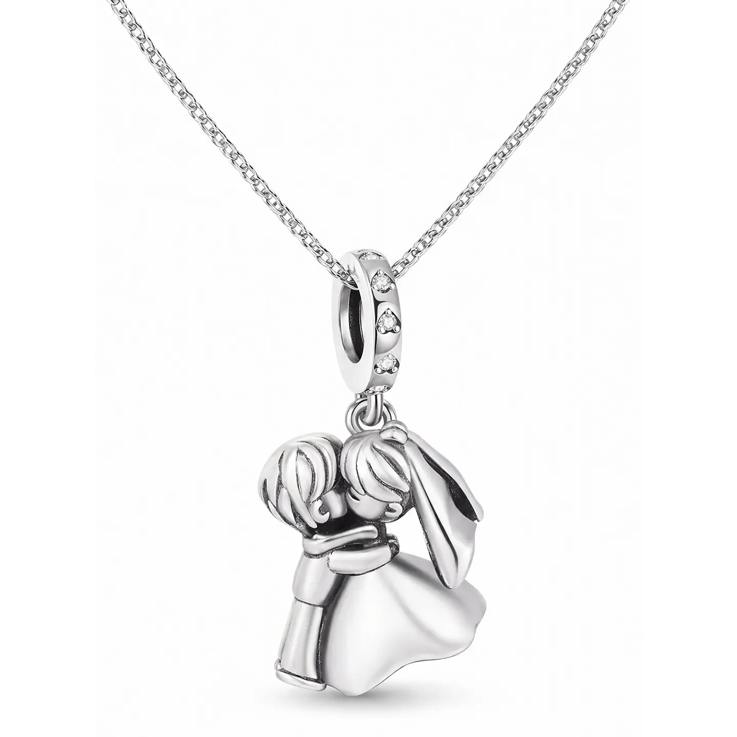 Charm Dije Colgante Plata 925 Pareja Novios Casados 4