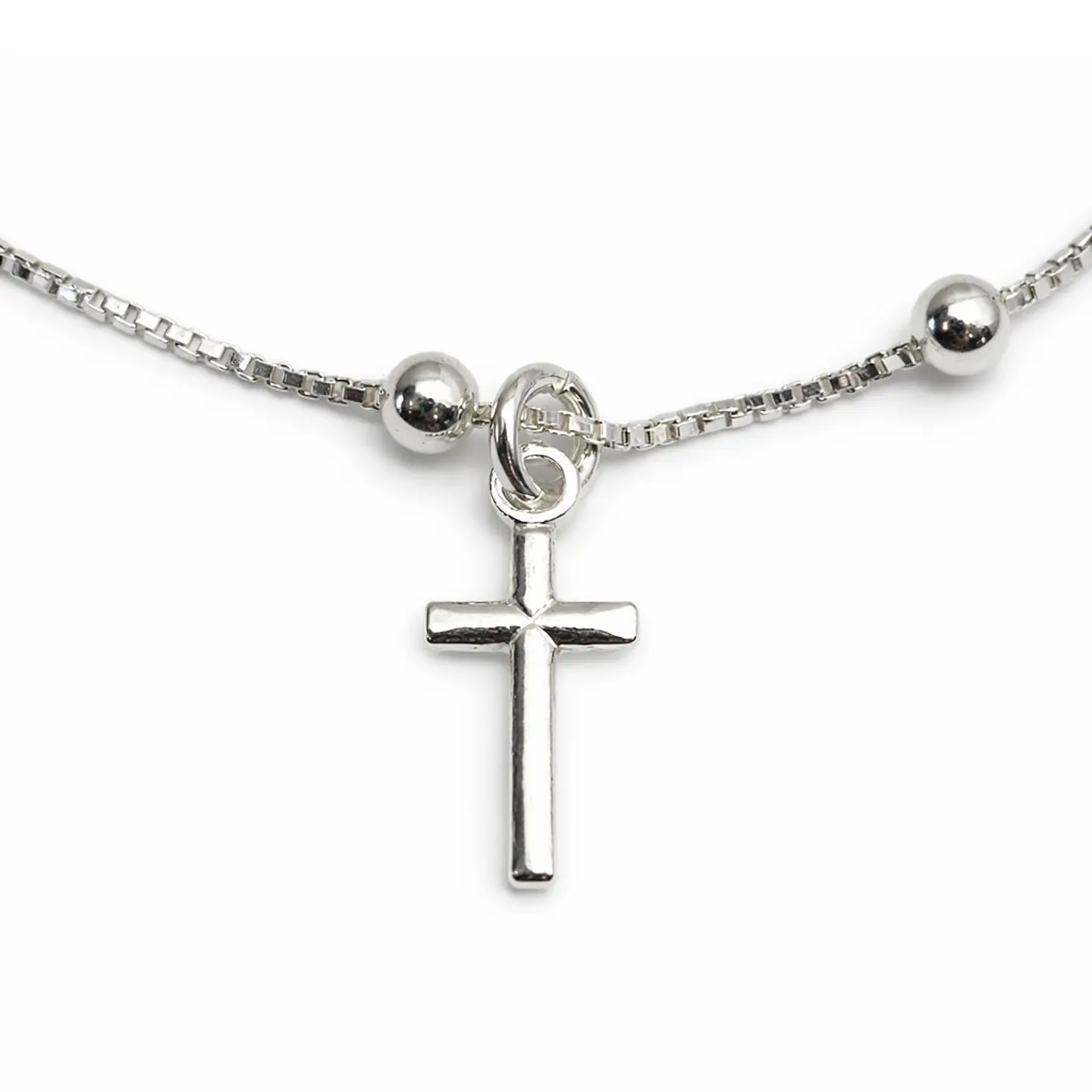Pulsera Plata 925 San Benito Medallas y Cruz 2