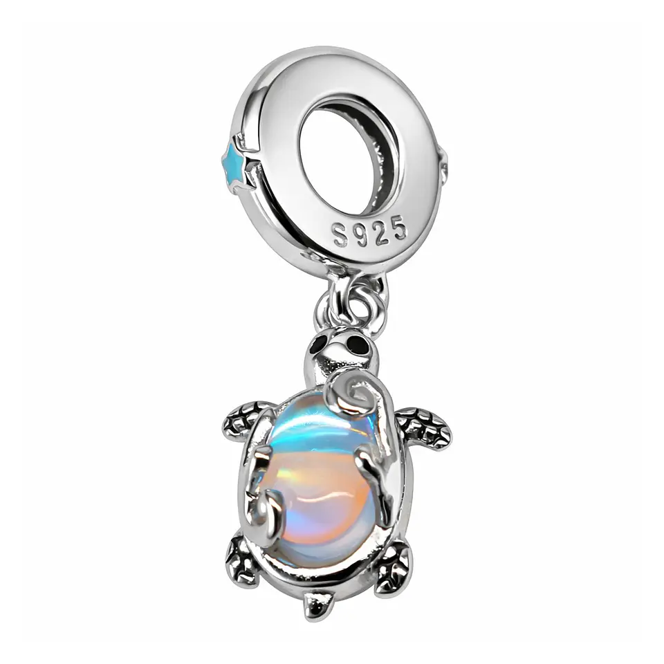 Charm Dije Plata 925 Tortuga Marina Tornasol 3