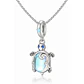 Charm Dije Plata 925 Tortuga Marina Tornasol - Miniatura 4