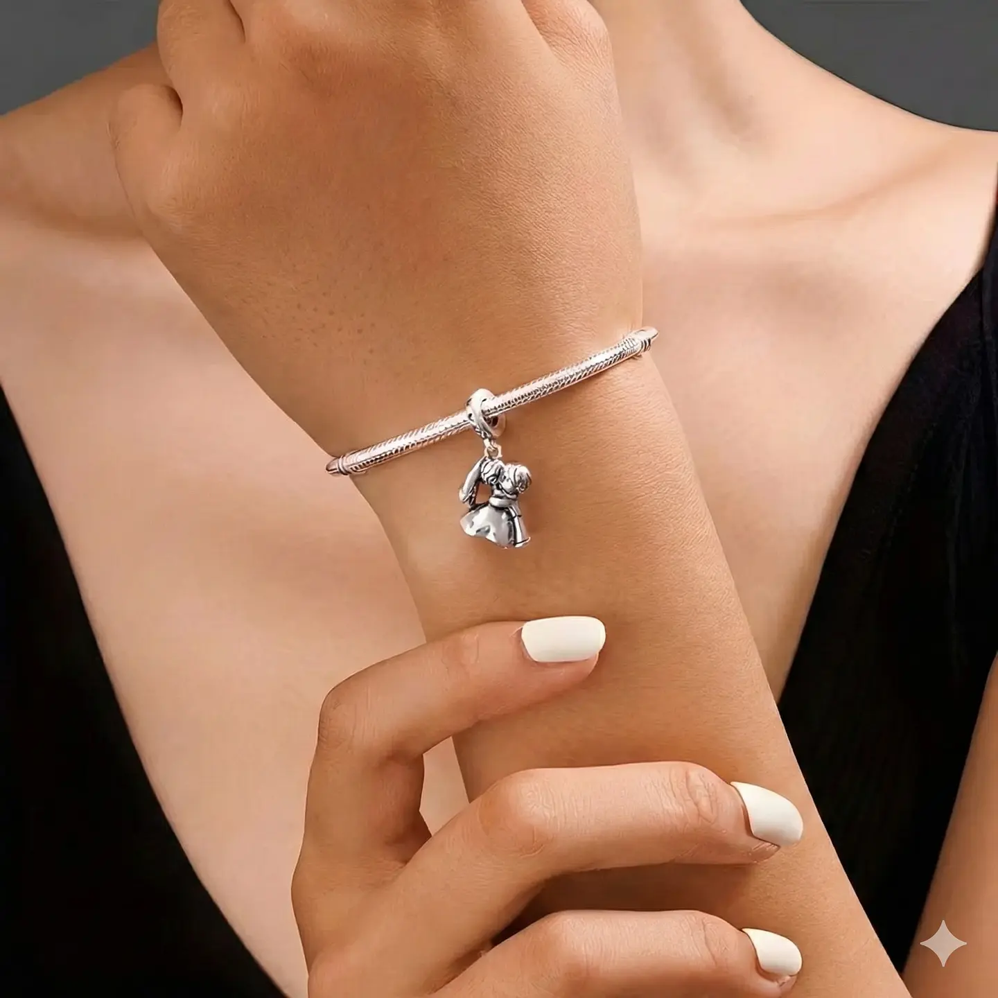 Charm Dije Colgante Plata 925 Pareja Novios Casados 6