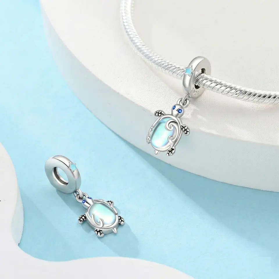 Charm Dije Plata 925 Tortuga Marina Tornasol 6