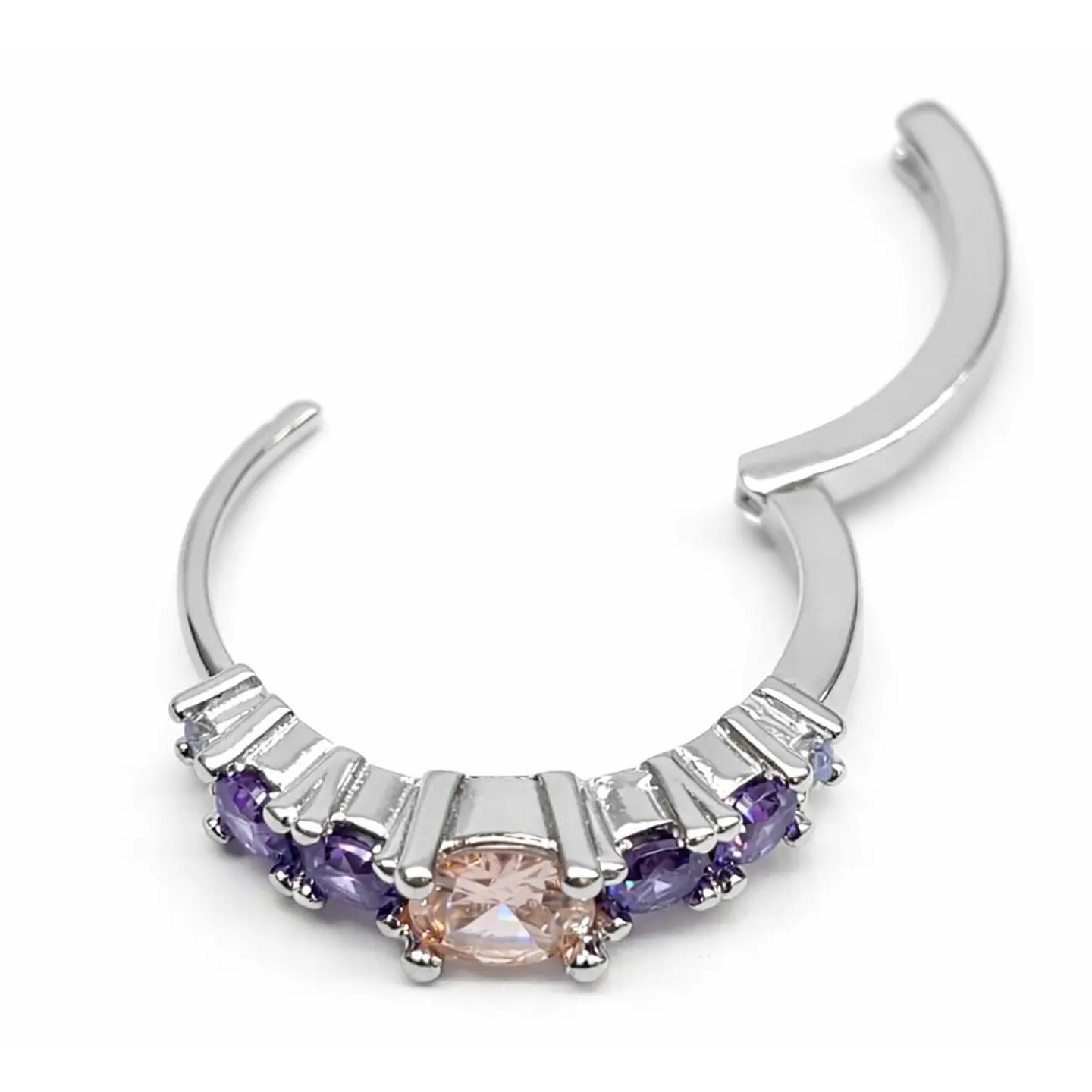 Aros Argollas Circones Morados y Rosados 20mm 4