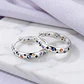 Aros Argolla Plata 925 Estrellas y Lunas 21mm - Miniatura 2