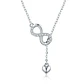 Collar Plata 925 Infinito y Corazón Plateado - Miniatura 1