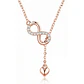 Collar Plata 925 Infinito y Corazón Dorado - Miniatura 1