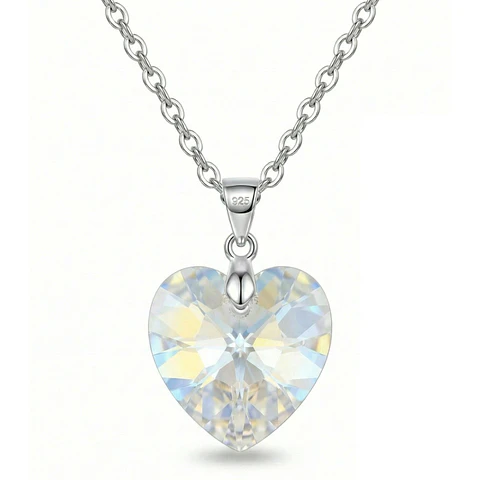 Collar Cristal Austriaco Aurora Boreal 14mm Acero