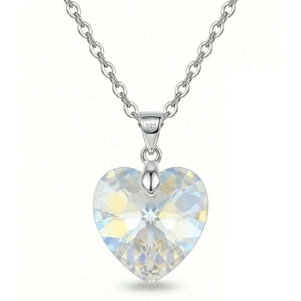 Collar Cristal Austriaco Aurora Boreal 14mm Acero 1