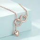 Collar Plata 925 Infinito y Corazón Dorado - Miniatura 2
