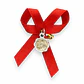 Medalla Plata 925 Con Oro San Benito Bebe Cinta Roja  - Miniatura 2