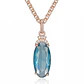Collar Cristal Azul y Circones Dorado Rosa - Miniatura 1