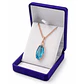 Collar Cristal Azul y Circones Dorado Rosa - Miniatura 3