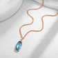 Collar Cristal Azul y Circones Dorado Rosa - Miniatura 4