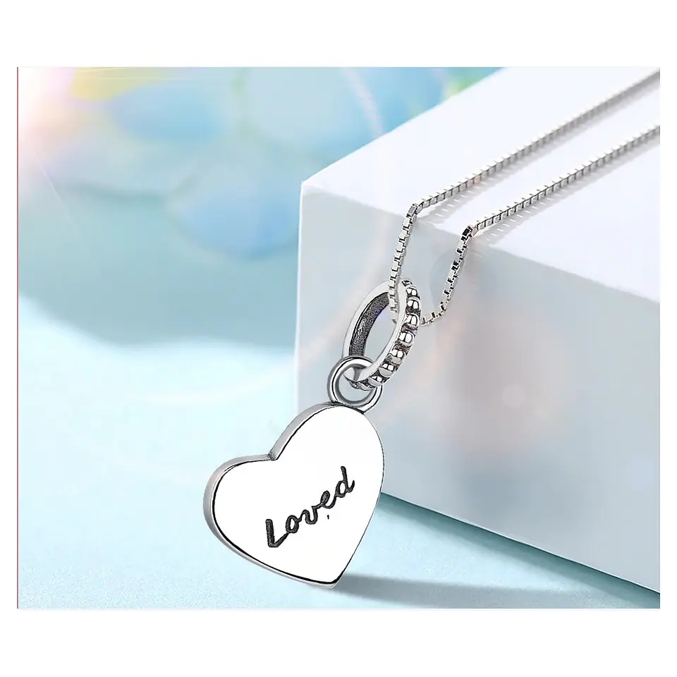 Charm Dije Plata 925 Corazon Loved 2