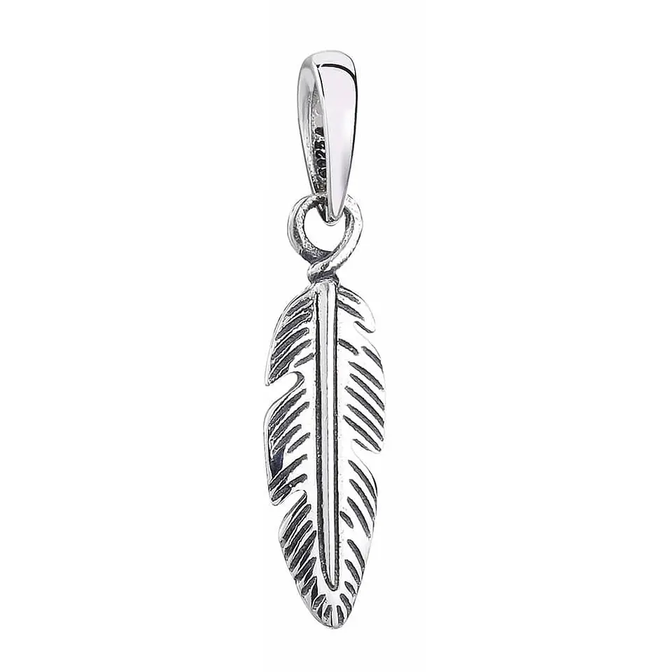 Charm Dije Plata 925 Pluma de Angel 1