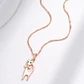 Collar Gatito Elegante Ojos Verdes Dorado Rosa - Miniatura 6
