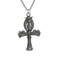 Collar Cruz Egipcia Ankh Ojo de Horus Cadena Acero 60cm - Miniatura 1