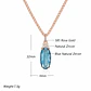 Collar Cristal Azul y Circones Dorado Rosa - Miniatura 8