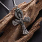 Collar Cruz Egipcia Ankh Ojo de Horus Cadena Acero 60cm - Miniatura 7