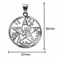 Collar Tetragrammaton Pentágono 27mm Cadena 60cm Acero - Miniatura 5