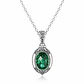 Collar Relicario Caja de Gawu Circón Verde Acero - Miniatura 4