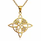 Collar Nudo de Bruja Cinco Elementos Acero Dorado - Miniatura 1