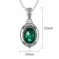 Collar Relicario Caja de Gawu Circón Verde Acero - Miniatura 9