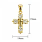 Collar Mini Cruz Cristal Blanco y Acero Dorado - Miniatura 6