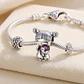Charm Dije Plata 925 Niña Con Peluche Unicornio - Miniatura 3