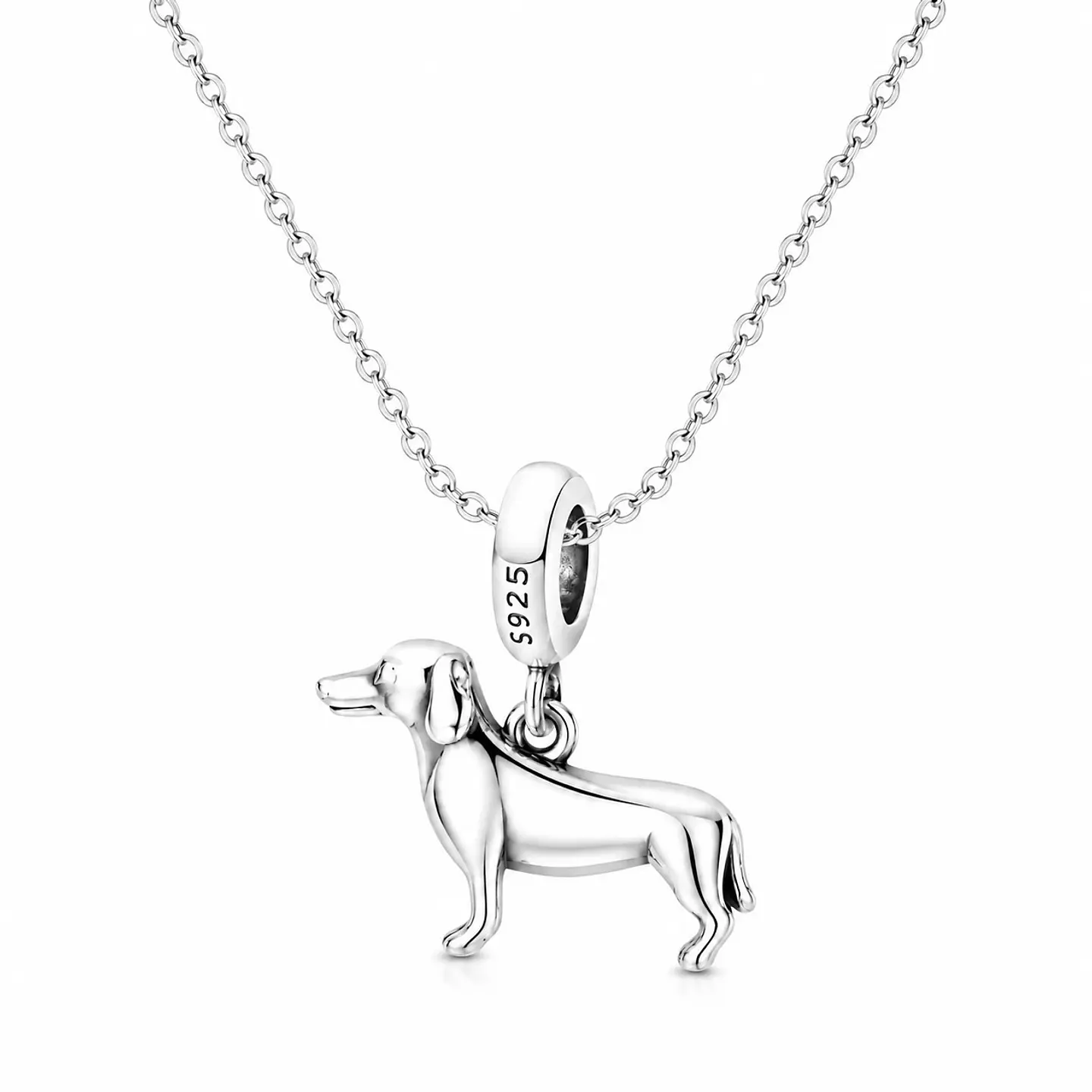 Charm Dije Plata 925 Perro Salchicha Dachshund 4