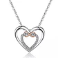 Collar Doble Corazon Infinito Plateado - Miniatura 1