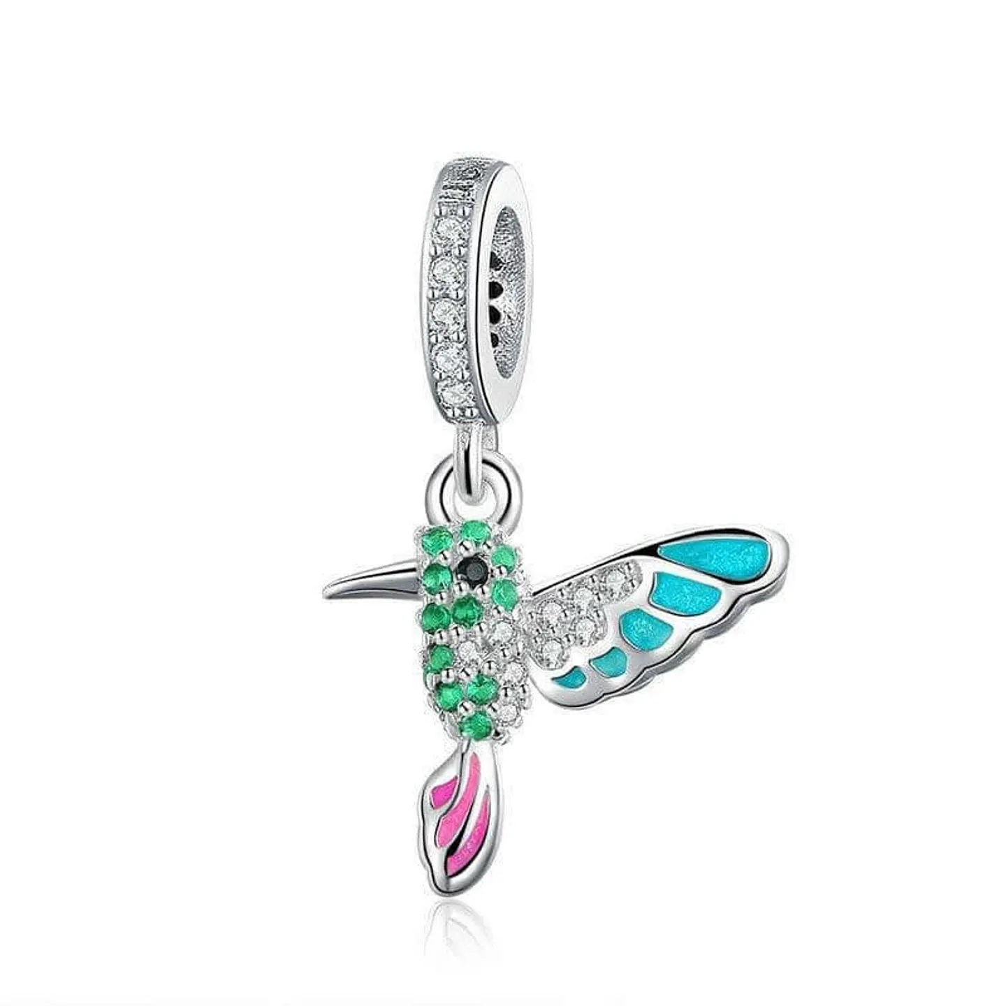 Charm Plata 925 Colibri Picaflor Pajaro Ave 1