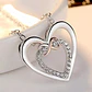 Collar Doble Corazon Infinito Plateado - Miniatura 3