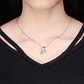 Collar Corazon con circon Plateado - Miniatura 3