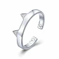 Anillo Plata 925 Orejas Gato y Patitas - Miniatura 1