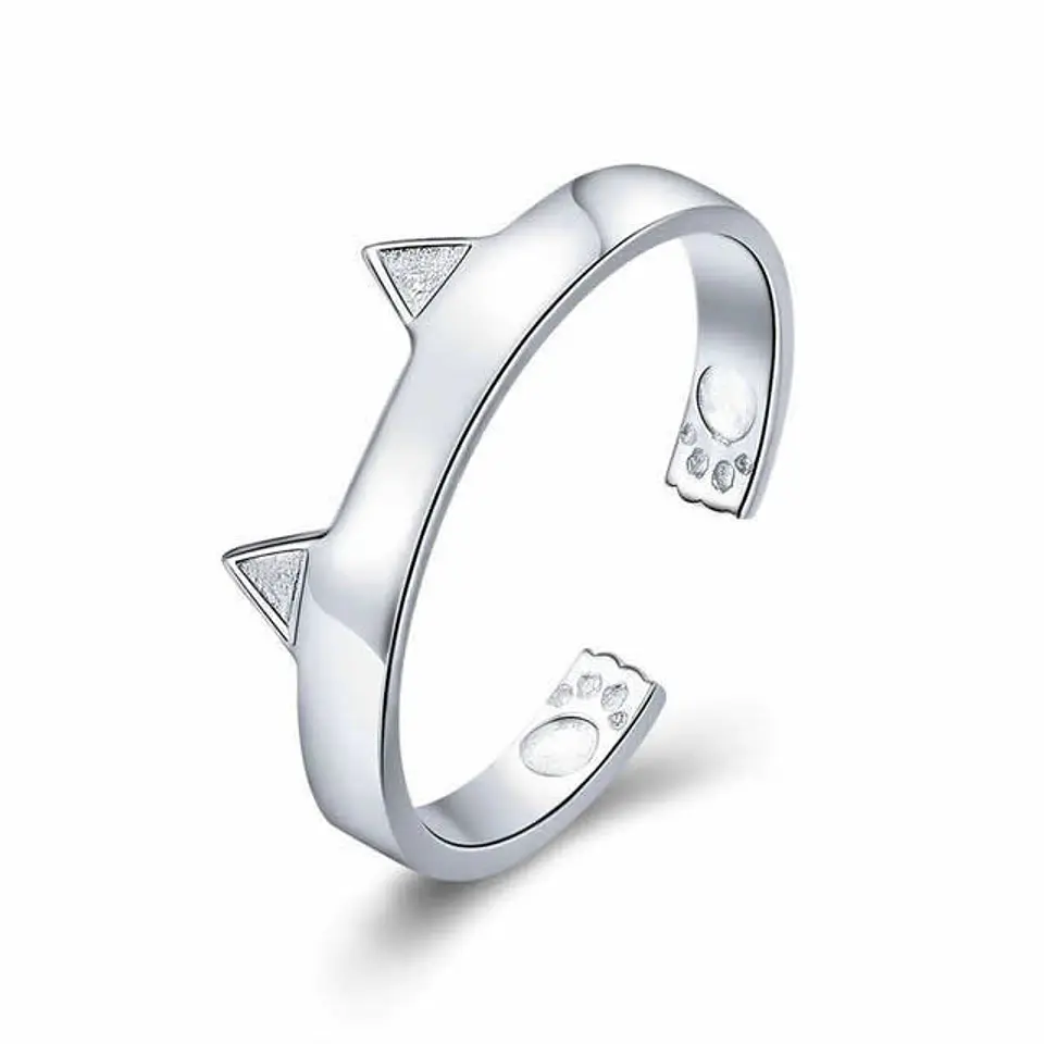 Anillo Plata 925 Orejas Gato y Patitas 1