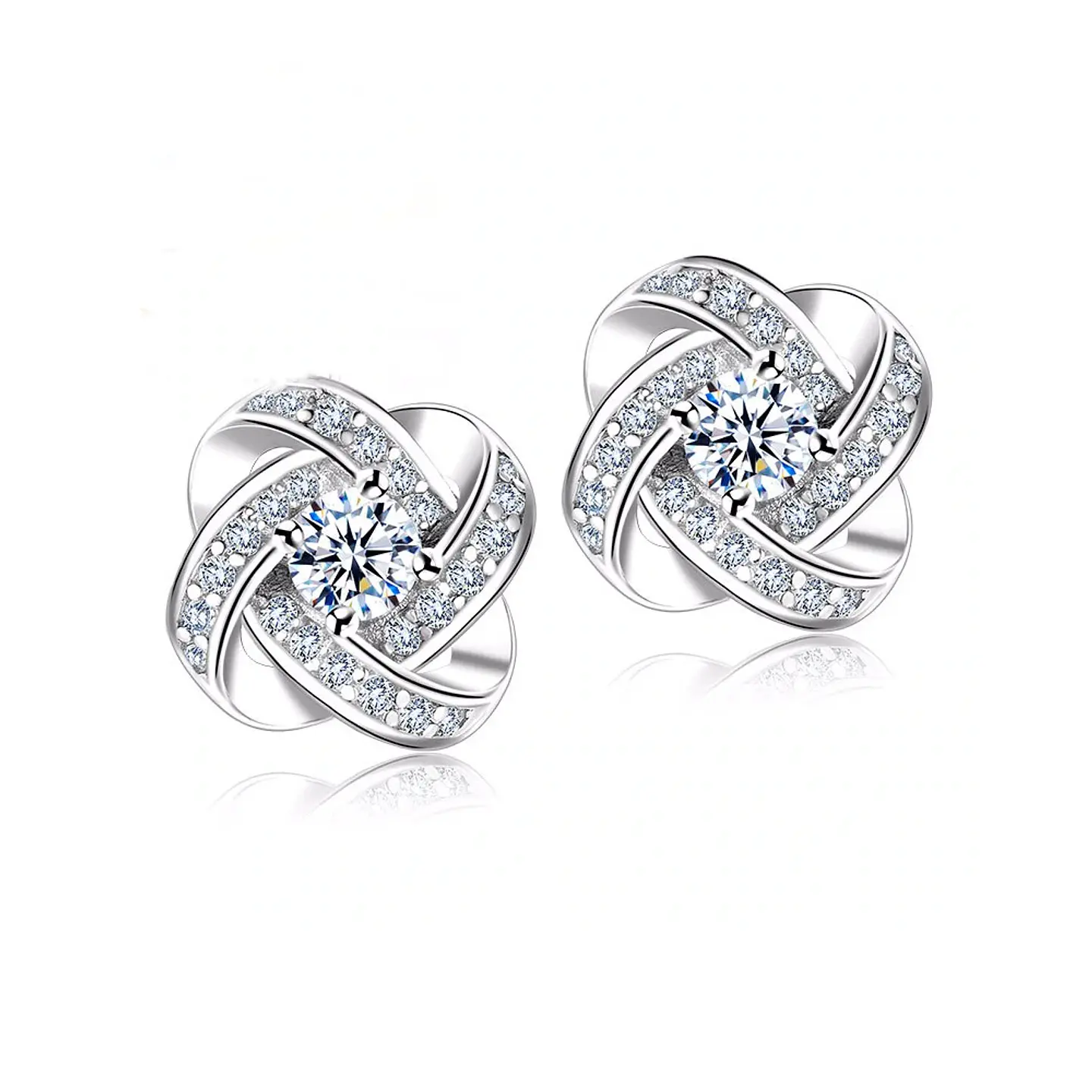 Aros Nudo Circones Plateado 1
