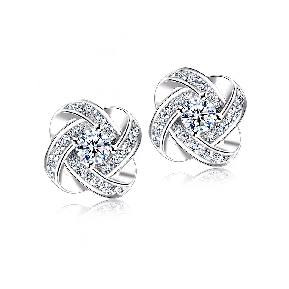 Aros Nudo Circones Plateado 1