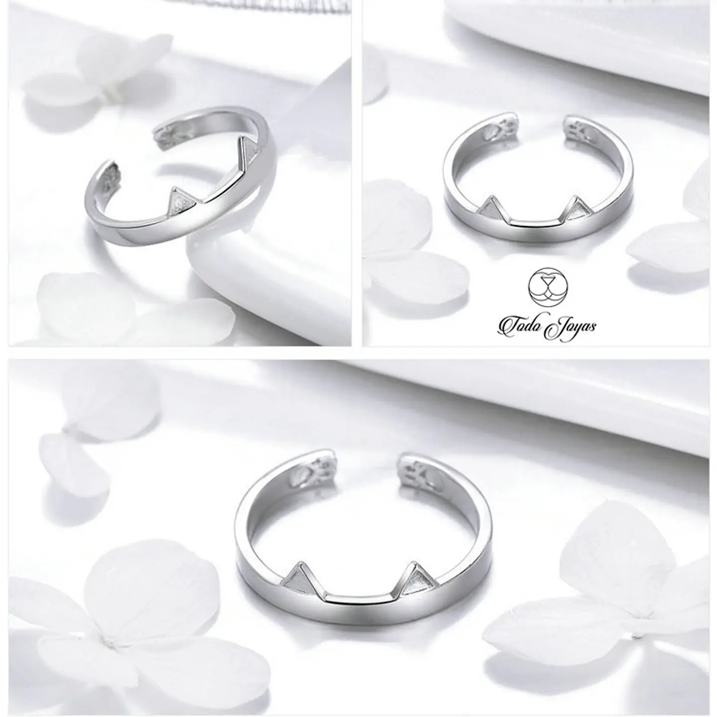 Anillo Plata 925 Orejas Gato y Patitas 3